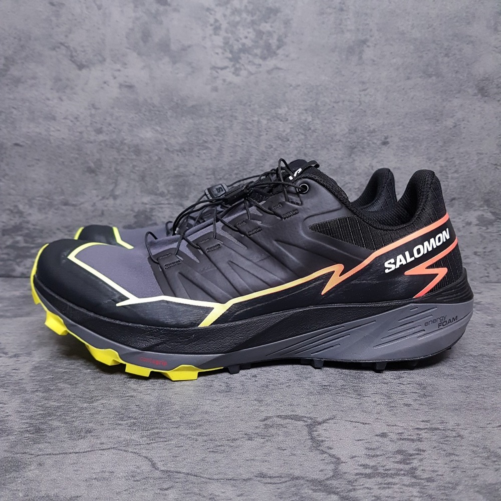 SALOMON‎ Thundercross Hiking Shoes Mens Size 9 Black Orange Yellow